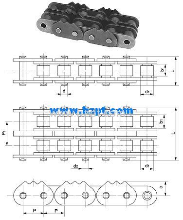 Sharp Top Chain 80-1-5PEP 80-2-5PEP 80H-2-5PEP For Wood Industry