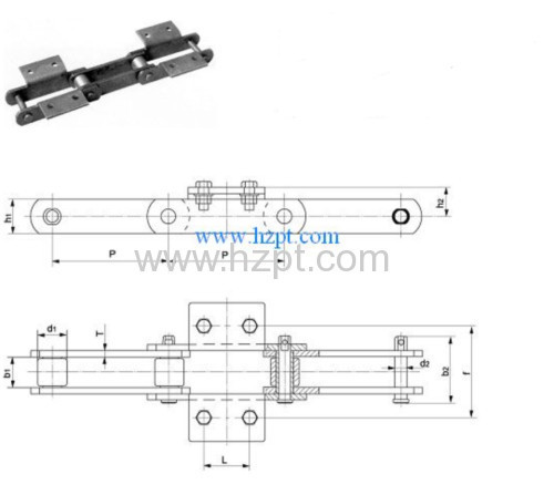 Attachment Sidebar Elevator Chain DT10/DT15A/DT15B For Cement machine industry