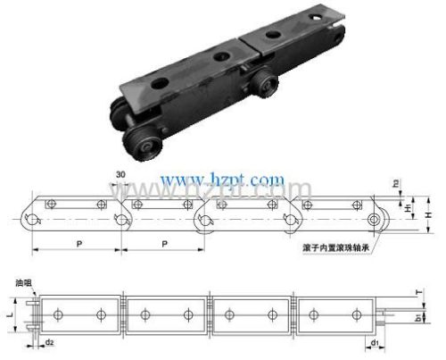 Loading Chain WH160500 WH315 WH250 For Metallurgical Industry