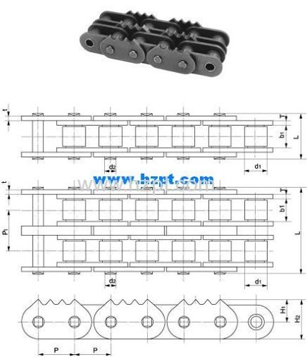 Sharp Top Chain 80-4P2P 16B-4P2P For Wood Industry