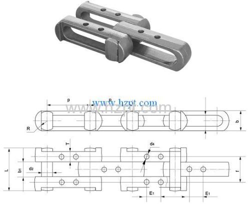 Forged Detachable Chain P152.4F Applied To Chain Conveyor For Automotive Metallurgy Appliance Food And Other Industrie