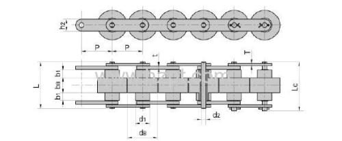Double plus chain BS25-C206B BS25-C208A BS25-C210A for conveyor system